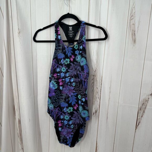 Title nine Other - Title Nine Women’s Small Purple Black Blue Floral One Piece Swim Pool Ocean Beac